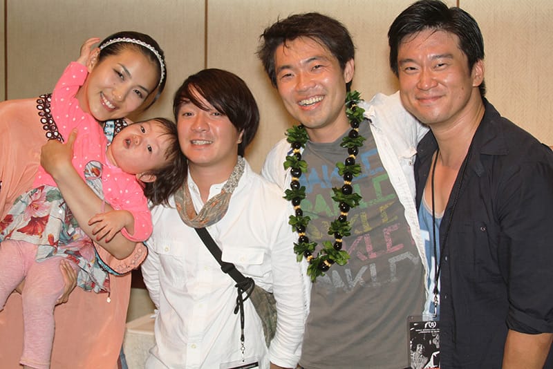 Gaku Hamada and family, Junya Sakino, and Eugene Kim.