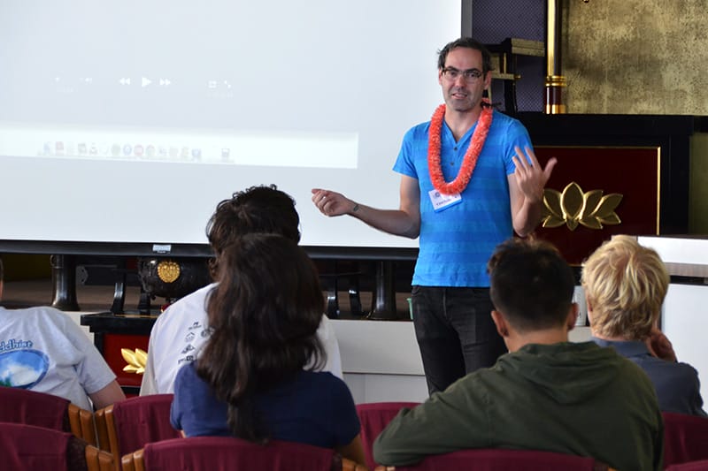 Chad Hardigan speaking as a part of the Hawaii International Film Festival’s Youth Education Programs.