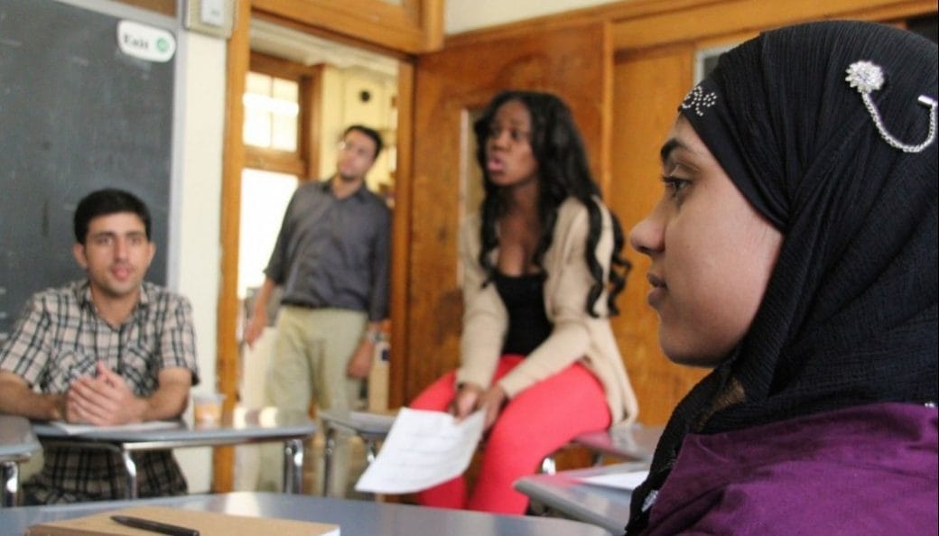 A still from, 'I Learn America,' a film that follows 5 students at an International School in Brooklyn.