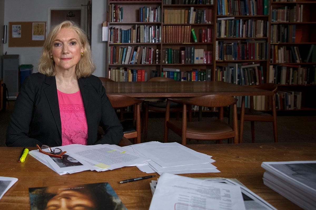 Winner of the Vilcek Prize For Excellence in Art History, Carmen C. Bambach, in her office in the Metropolitan Museum of Art