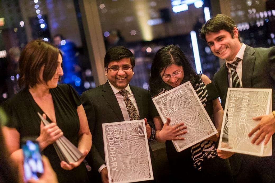 Biomedical Science award winners Angelika Amon, Amit Choudhary, Jeanne T. Paz, and Mikhail G. Shapiro.