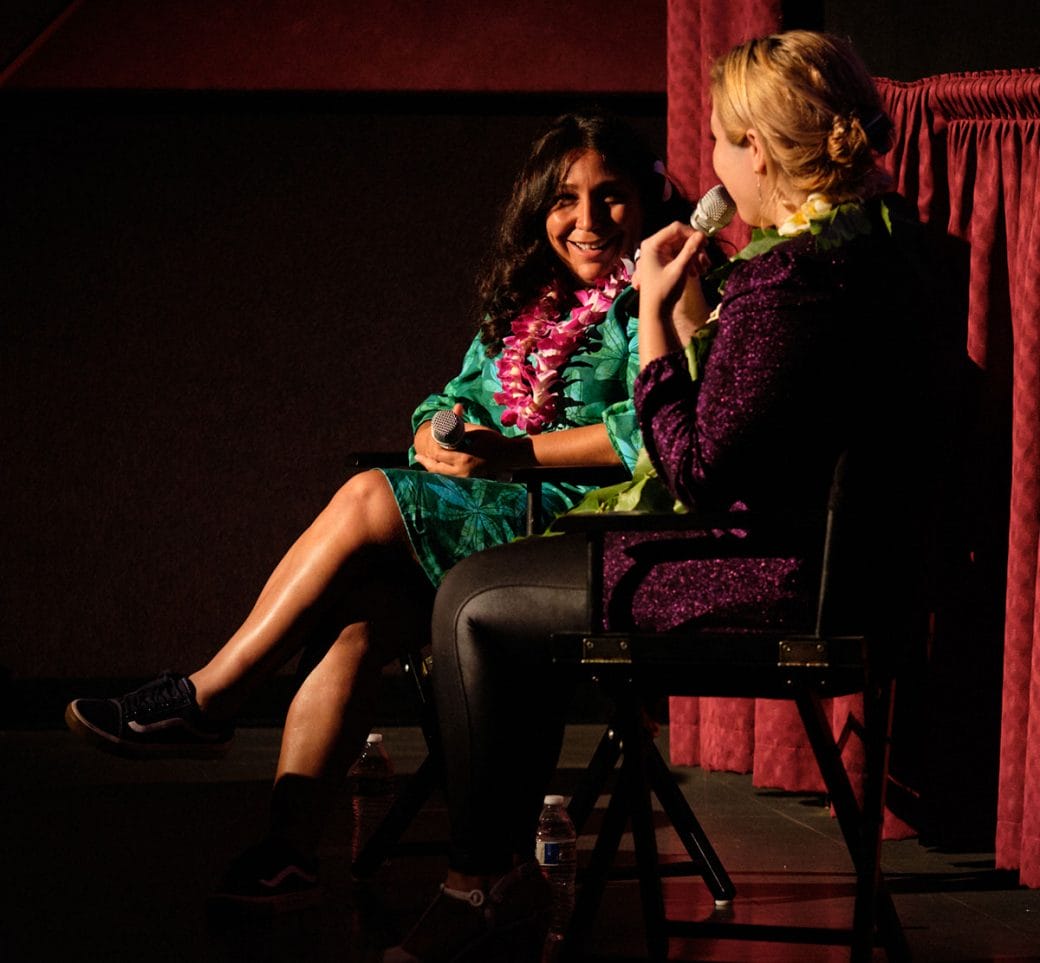 Haifaa Al Mansour with Beckie Stochetti, at the Hawai’i International Film Festival.