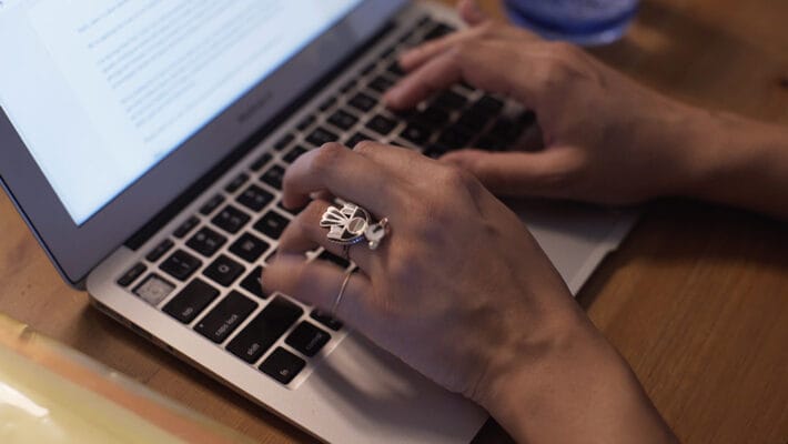 A photo of Tejal Rao writing for the New York Times