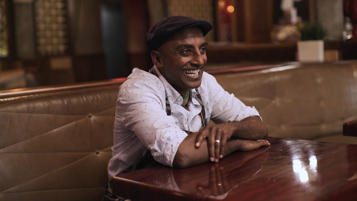 A photo of Marcus Samuelsson in Ginny's Supper Club in New York City