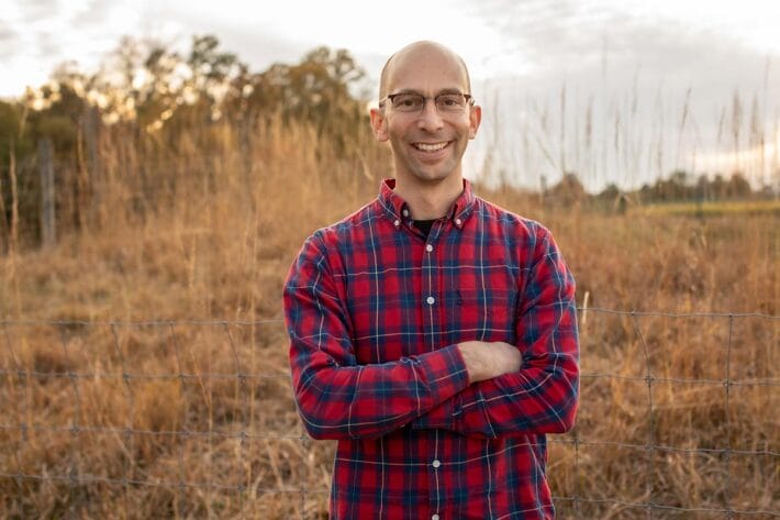 Martin Jonikas, 2020 Vilcek Prize for Creative Promise winner, on a New Jersey farm.