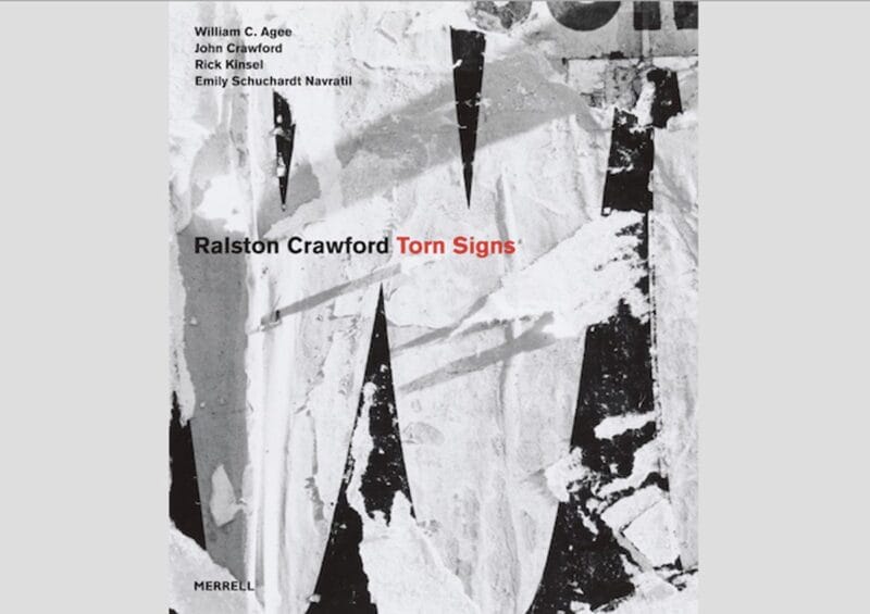 Cover of the 'Torn Signs' catalogue in black and white.