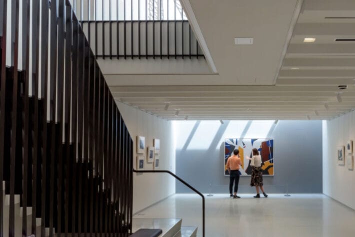 The first floor gallery space within the Vilcek Foundation NYC headquarters.