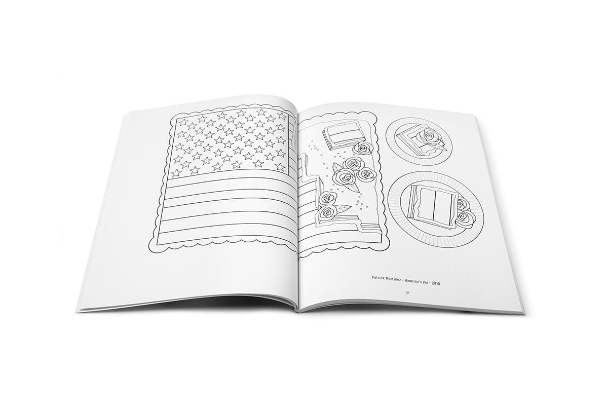 A page from the Coloring Book of Latinx Artists