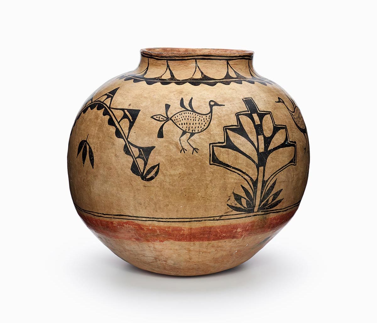 Casas Grandes or Paquimé Bowl with Effigy Rabbit Heads